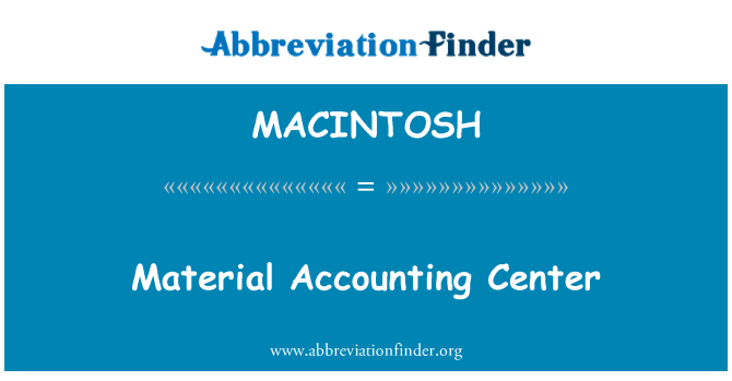 MACINTOSH: Materiál účetní centrum