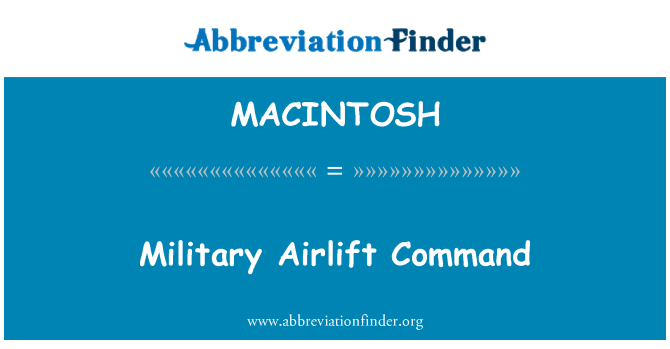 MACINTOSH: Komand militè aeryen
