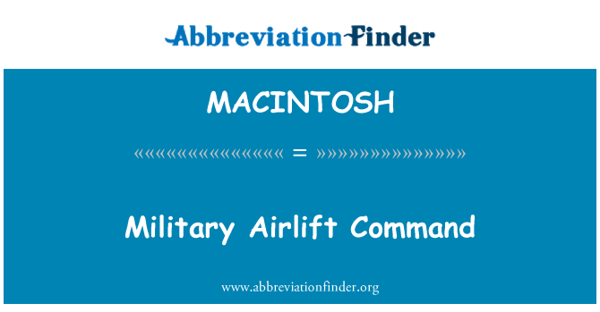 MACINTOSH: Military Airlift Command