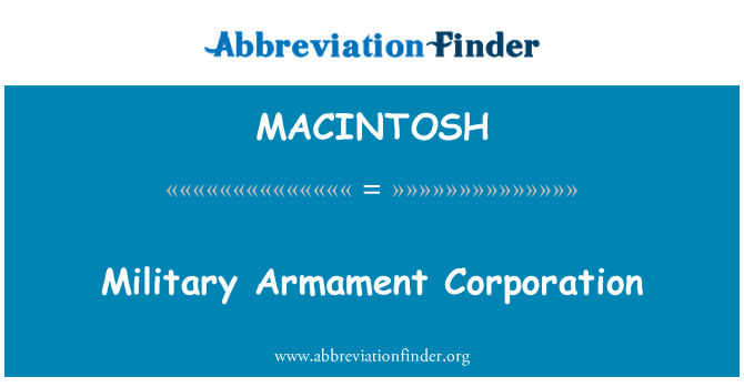 MACINTOSH: Corporation de Armament militar
