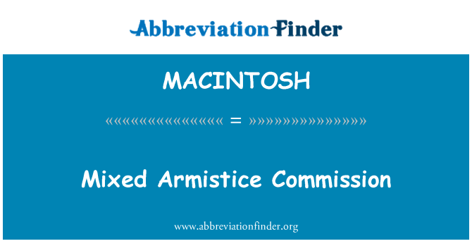 MACINTOSH: Komisyon Armistice mixte