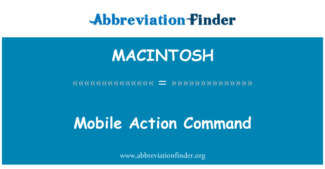 MACINTOSH: Příkaz mobilní akce