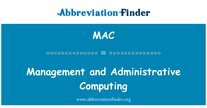 MAC: 관리 및 관리 컴퓨팅