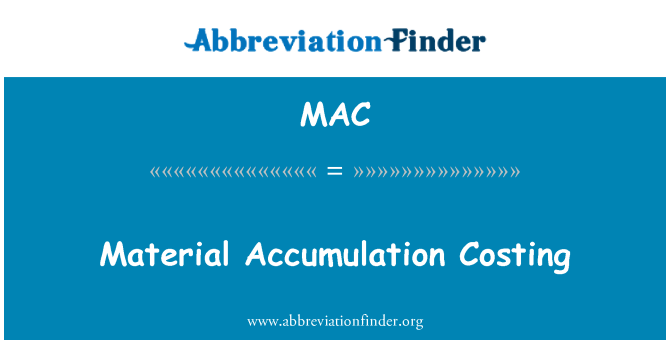 MAC: Materielle akkumulering koster