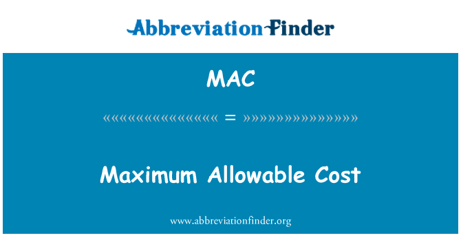 MAC: Coste máximo permisible