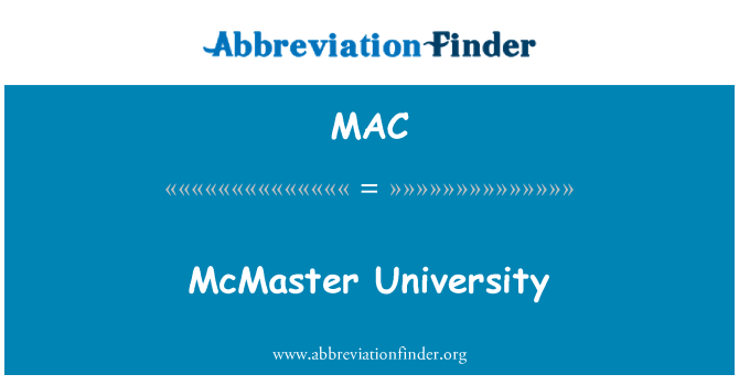MAC: Universitas McMaster