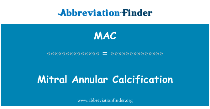 MAC: Calcificació anular mitral
