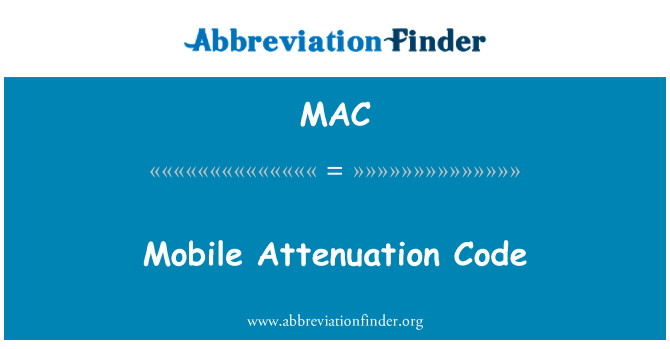 MAC: Codi mòbil atenuació