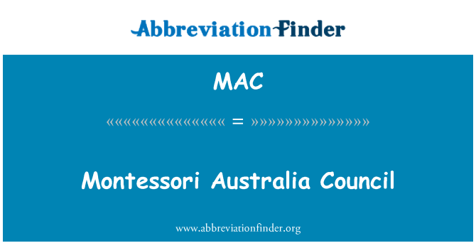 MAC: Montessori Australia Rady