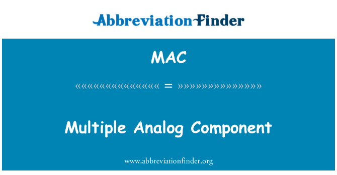 MAC: 여러 개의 아날로그 컴포넌트