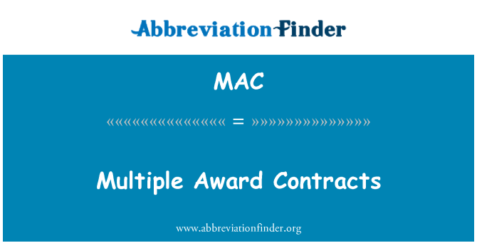 MAC: متعدد ایوارڈ معاہدوں