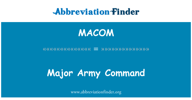 MACOM: میجر فوجی کمان