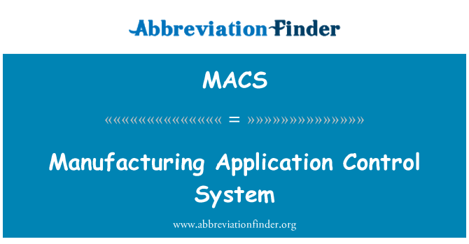 MACS: Proizvodni program nadzorni sistem