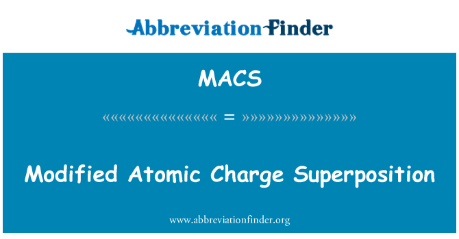 MACS: Spremenjenih atomsko dajatev superpozicijo