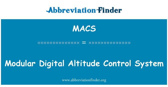 MACS: Модульная высота цифровая система управления
