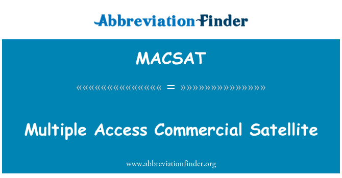 MACSAT: 多個訪問商業衛星