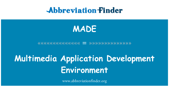 MADE: Persekitaran pembangunan aplikasi multimedia