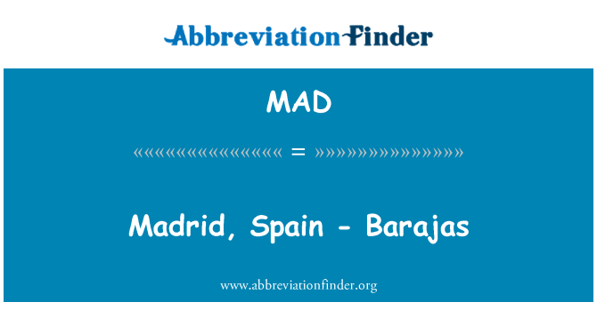 MAD: Madrid, Espanja - Barajas