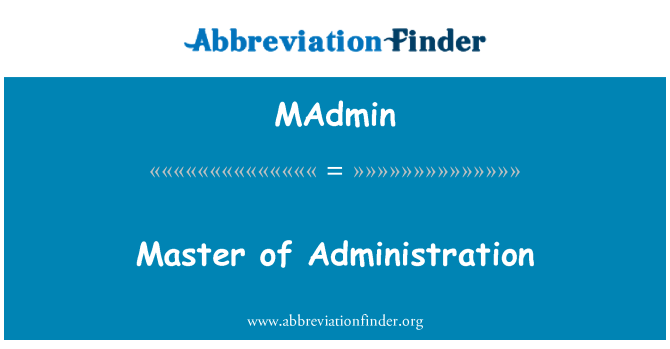 MAdmin: Mèt administrasyon an