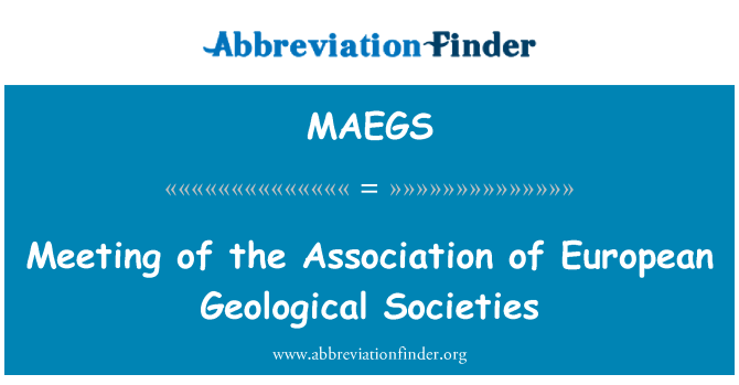 MAEGS: ヨーロッパの地質学会会学術集会