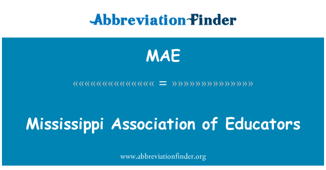 MAE: Mississippi asociace pedagogů