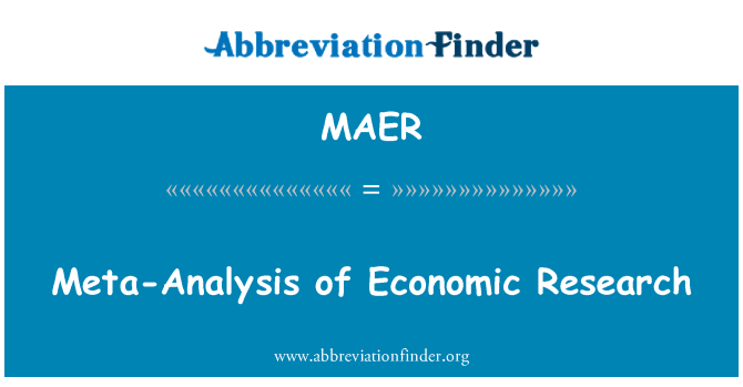 MAER: Мета аналіз економічних досліджень