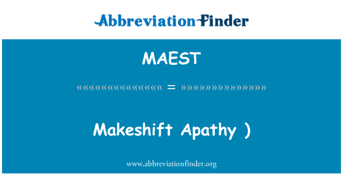 MAEST: Interimistiske apati)