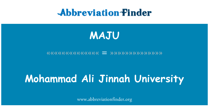 MAJU: Mohammad Ali Jinnah Universidad