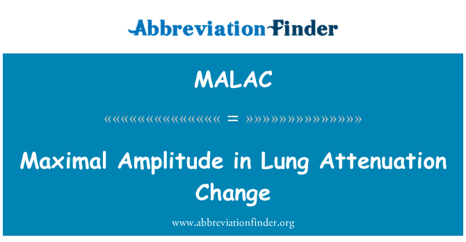 MALAC: 在肺衰减变化的最大振幅