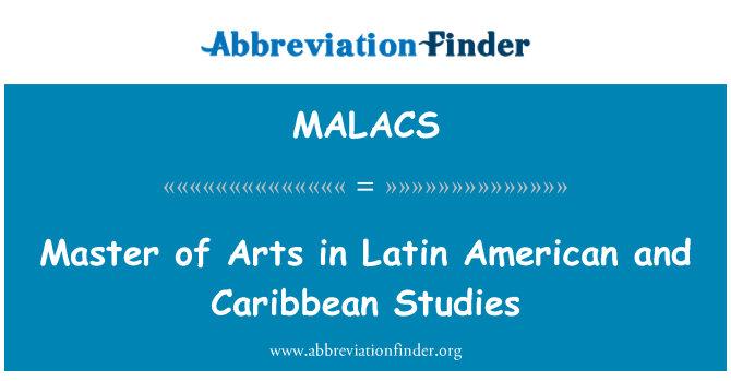 MALACS: Master of Arts fl-Amerika Latina u l-Karibew studji