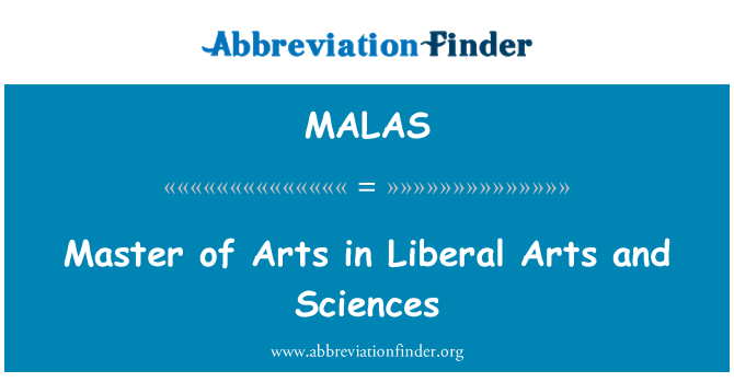 MALAS: Master of Arts ve svobodných umění a věd