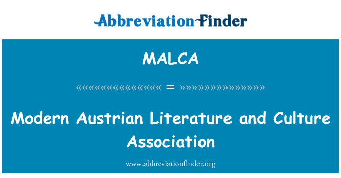 MALCA: Modern Austrian Literature and Culture Association