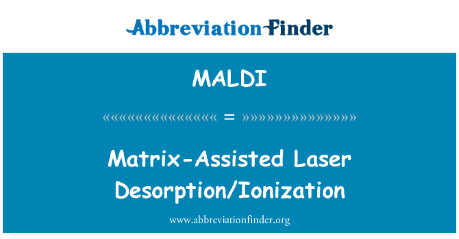 MALDI: Matice pomáhal Laser desorpce/ionizace