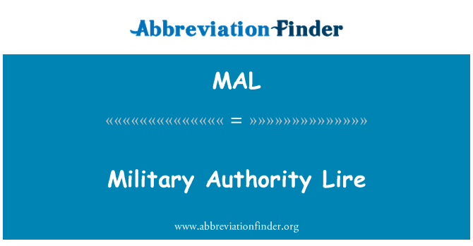 MAL: Military Authority Lire