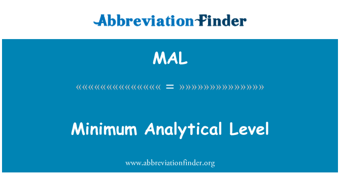 MAL: Minimu ta ' livell analitiku