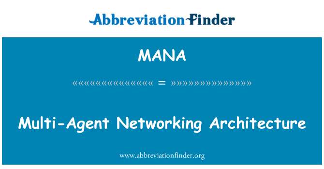 MANA: Multi-Agent Networking Architecture