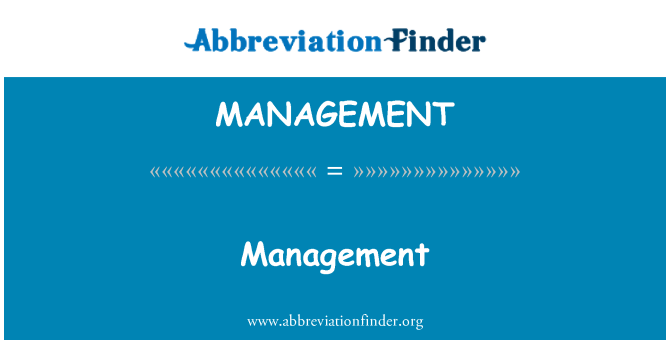 MANAGEMENT: Management