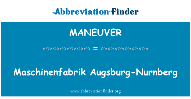 MANEUVER: Maschinenfabrik Augsburg-נירנברג
