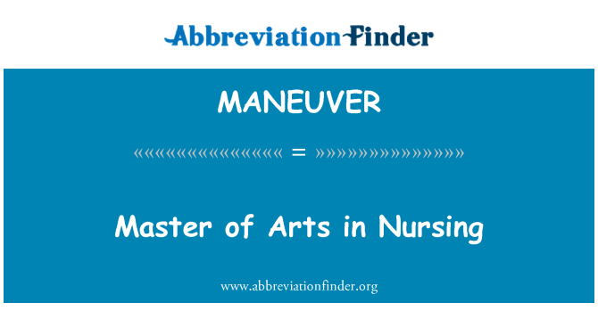 MANEUVER: Maîtrise ès Arts en sciences infirmières