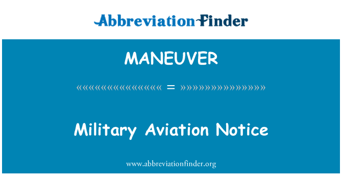 MANEUVER: مقررات هوانوردی نظامی