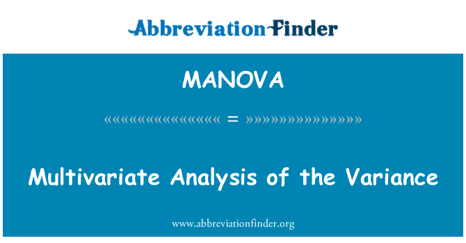 MANOVA: ניתוח רב משתני של השונות