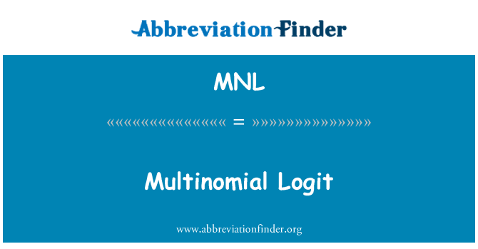 MNL: MULTINOMIAL Logit