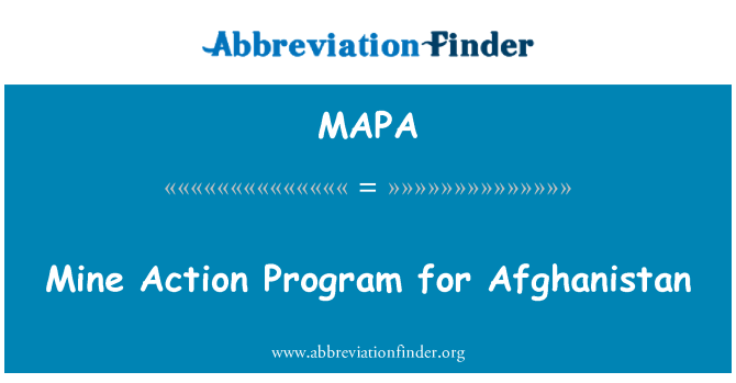 MAPA: Tèren pyeje aksyon pwogram pou Afganistan