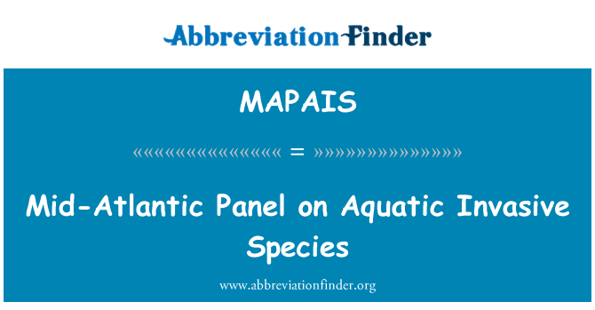 MAPAIS: Mid-Atlantic groupe d'experts sur les espèces aquatiques envahissantes