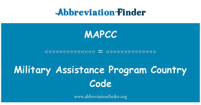 MAPCC: Military Assistance Program Country Code