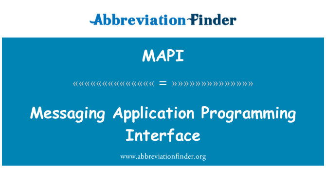 MAPI: Messaging Application Programming Interface