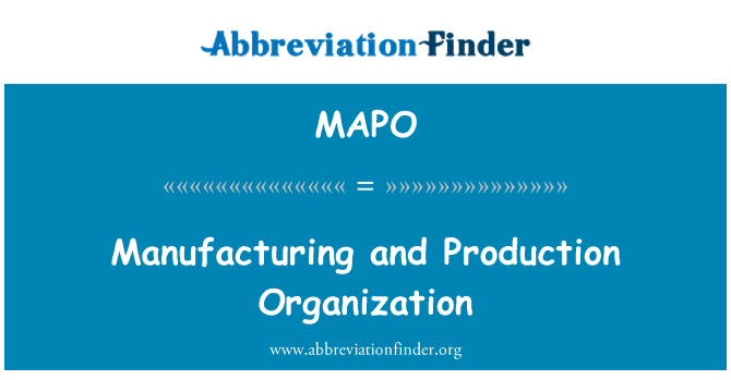 MAPO: Producción y organización de la producción