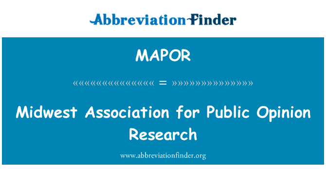 MAPOR: Midwest Hiệp hội nghiên cứu ý kiến công chúng