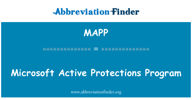 MAPP: Microsoft aktif Protections pwogram