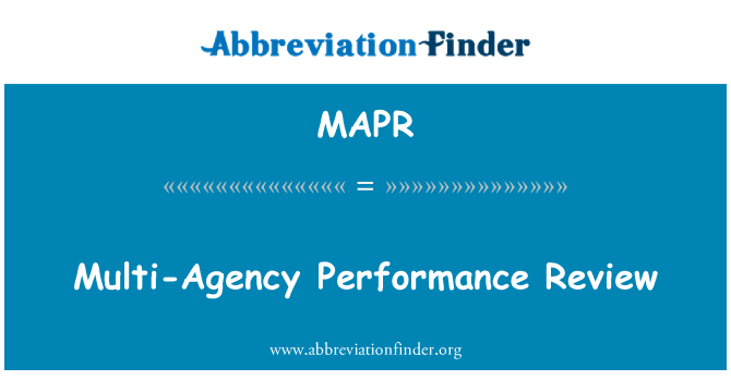 MAPR: Multi-agenzia Performance Review